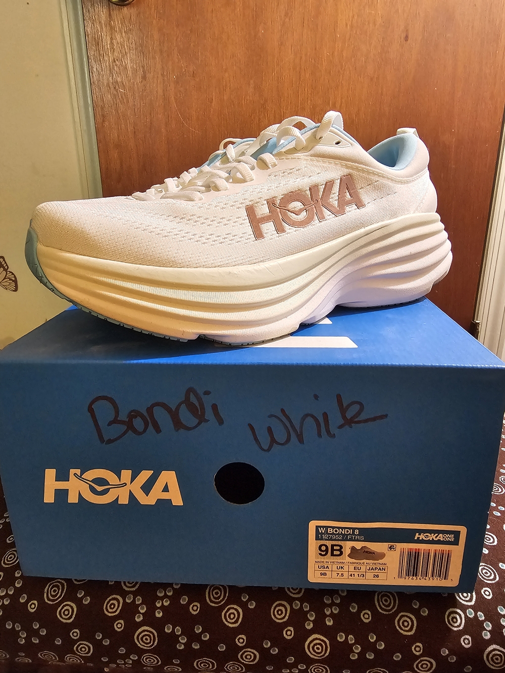 Hoka Women's Frost/Rose Gold Running Shoes Sz 9